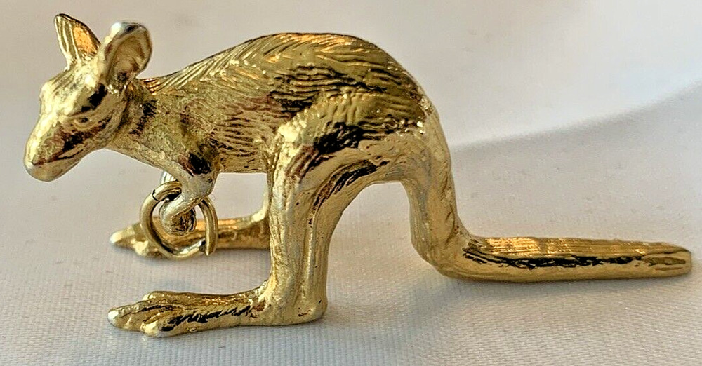 Kangaroo Brass Key, Backpack or Purse Charm Pendant VERY CUTE!